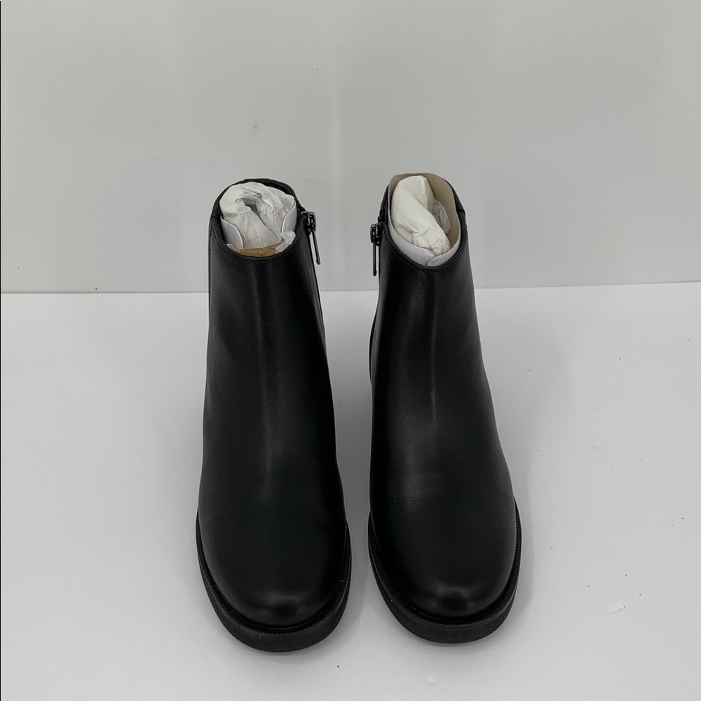 ABEO Traverse Ankle boots black leather chunky zipper comfort footbed new 7.5 - Picture 4 of 7